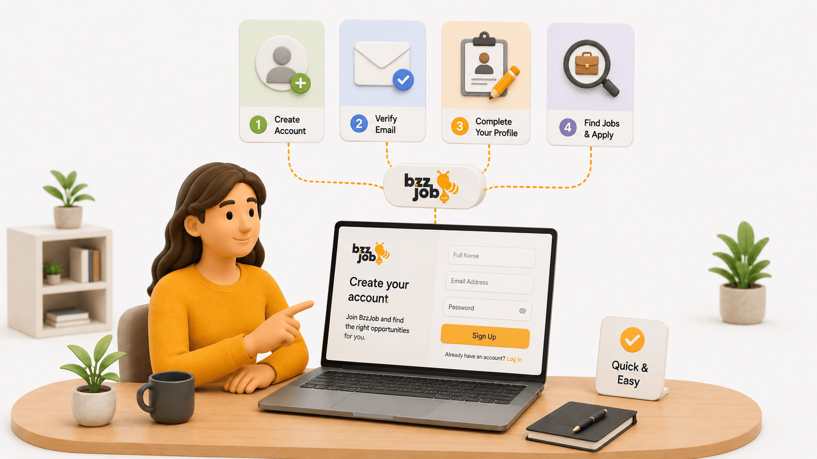 How does a professional register?